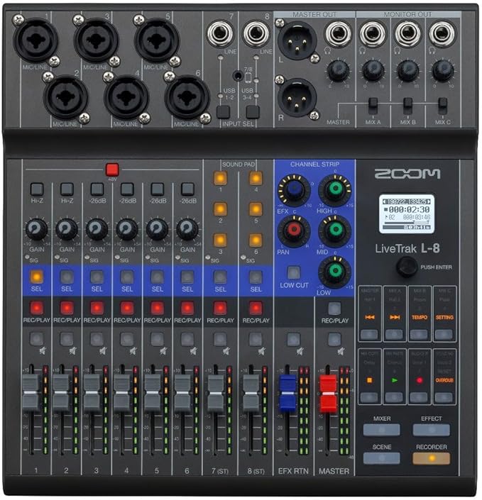 Zoom LiveTrak L-8 Digital Mixer / Recorder