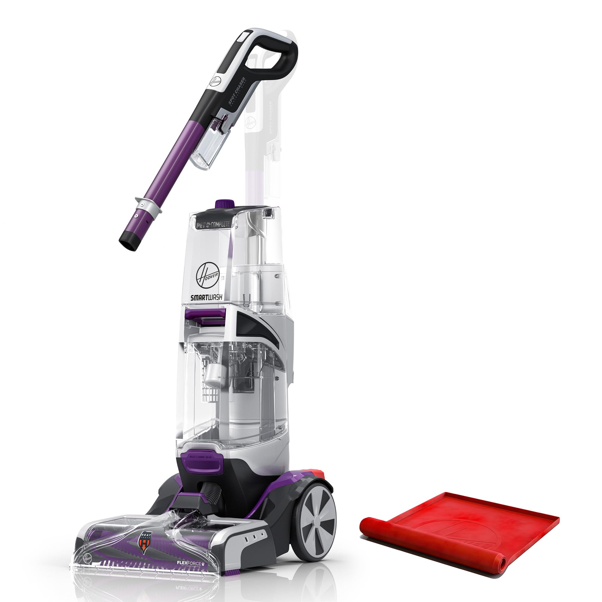 Hoover Smartwash Pet Automatic Carpet Cleaner with Spot Chaser Stain Remover Wand, Shampooer Machine for Pets, with Storage Mat, FH53050, Purple