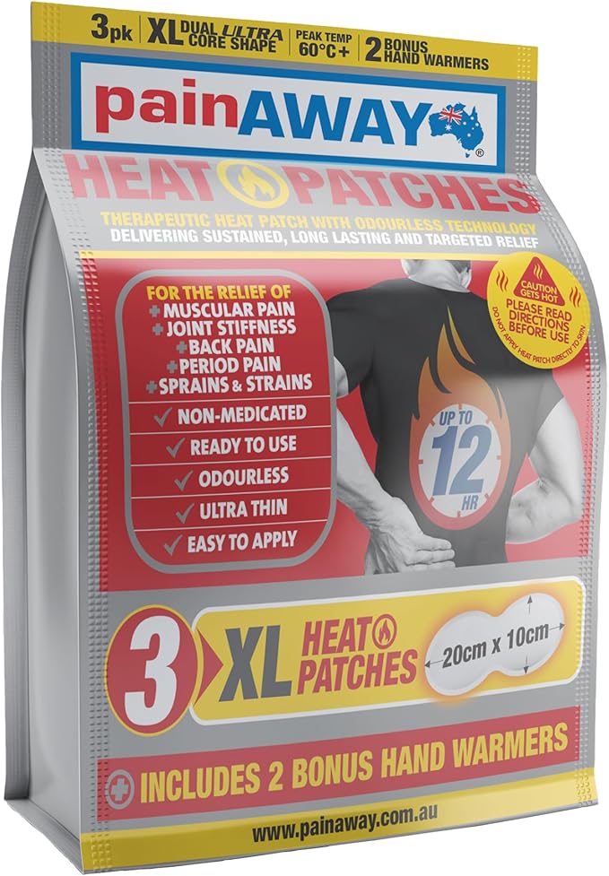 Pain Away Heat Patches XL 3 Pack