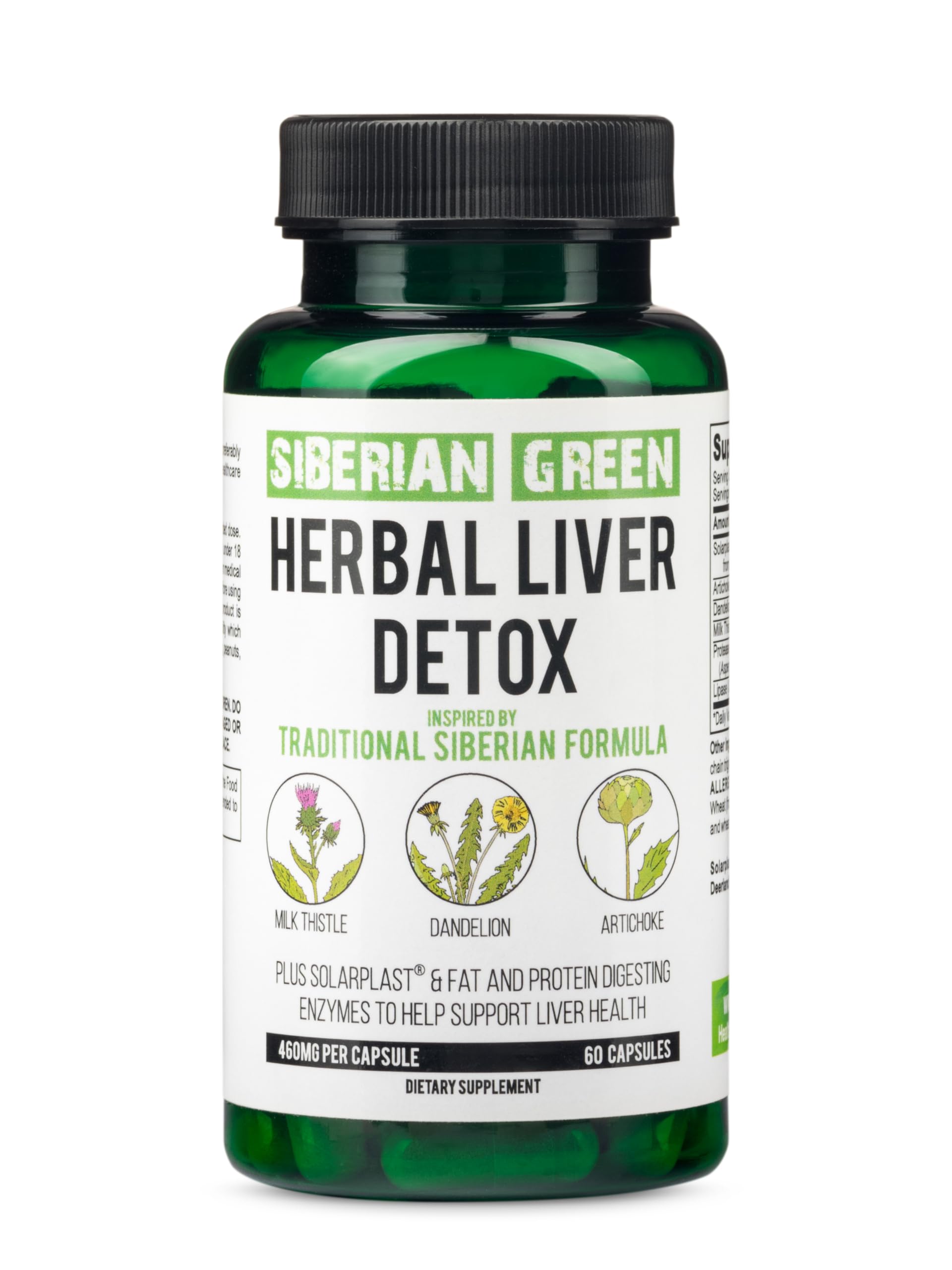 Herbal Liver Detox With Milk Thistle Artichoke Dandelion 60 Caps - Traditional Siberian Formula