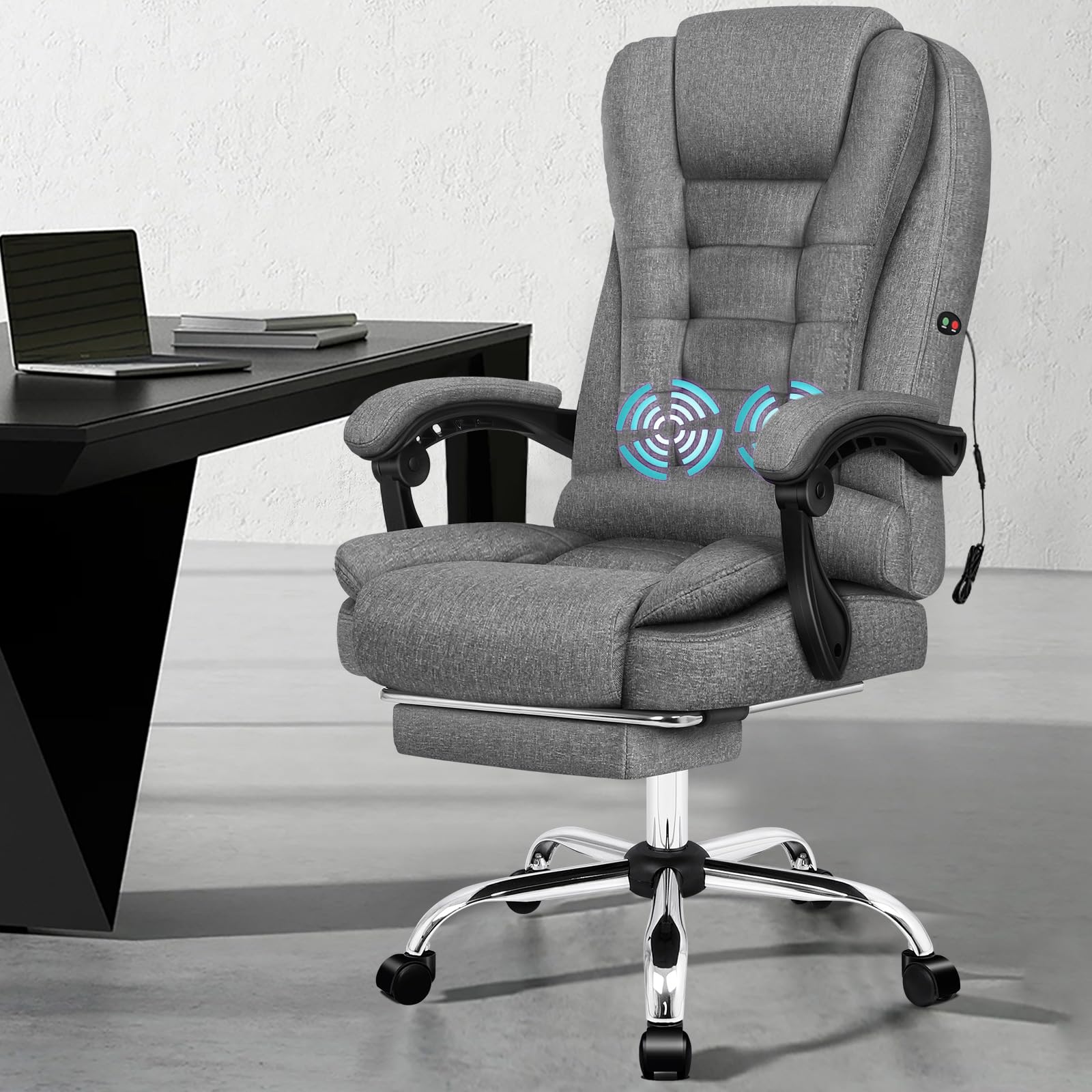 ALFORDSON Massage Office Chair Executive Seat Fabric Gaming Computer Racer