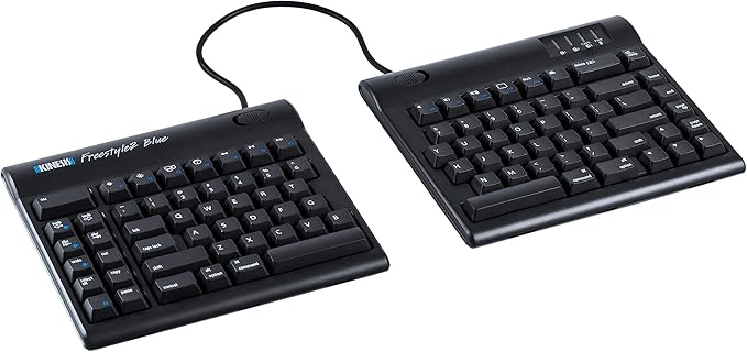 Kinesis Freestyle2 Blue Wireless Ergonomic Keyboard For PC (9" Separation)