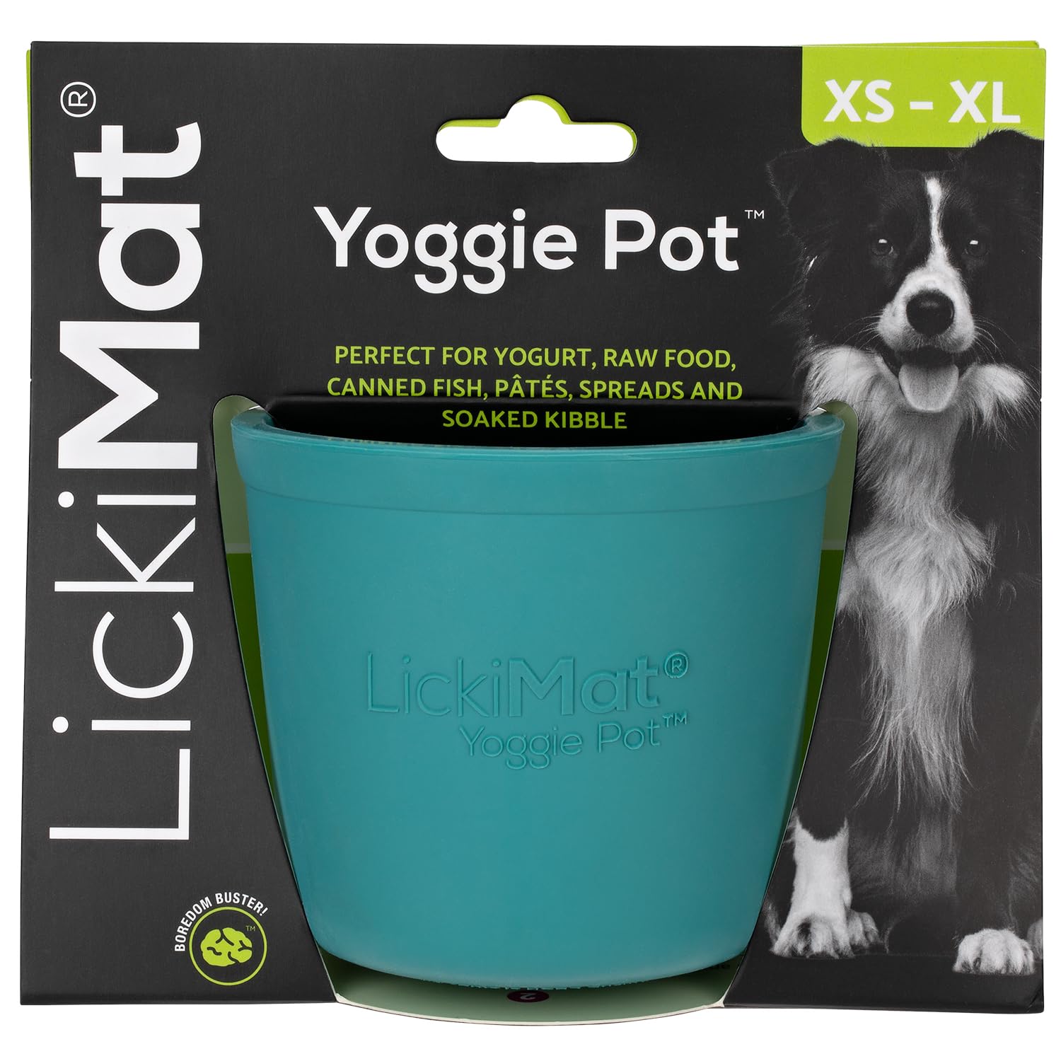 LickiMat Yoggie Pot Slow Feeder Dog Bowl - Turquoise