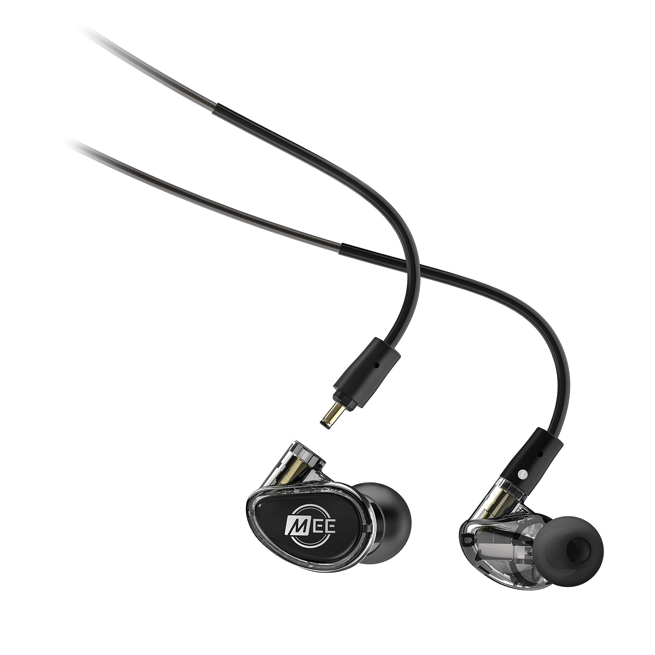 Mee Audio - MX3 Pro Hybrid Triple-Driver, Customisible, Noise-Isolating, Universal-Fit Modular Musician's In-ear Monitors Deatachable Cables - Smoke