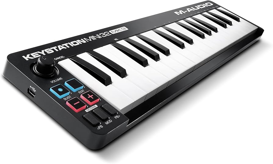 M-Audio Keystation Mini 32 MK3 - 32-Key Portable USB Midi Keyboard Controller