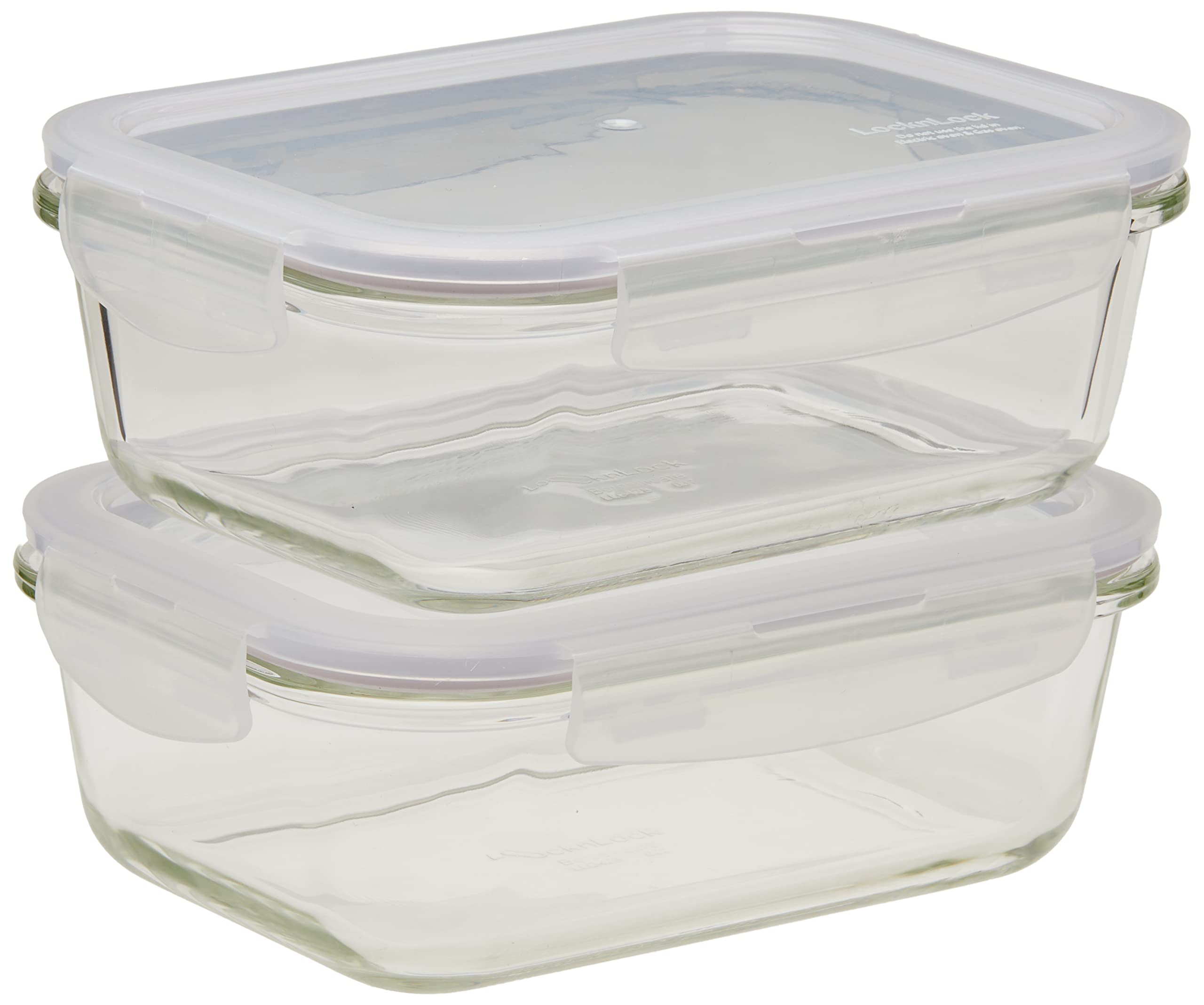 Lock & Lock Boroseal Heat Resistant Glass Rectangle - 630ml Set of 2
