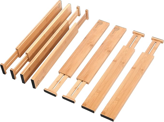 Takara Expandable Drawer Dividers Set-of-8 (Small, Large)