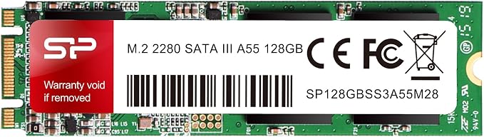 Silicon Power A55 128GB M.2 2280 SATA III SSD, SP128GBSS3A55M28 Solid State Drives (SSD)