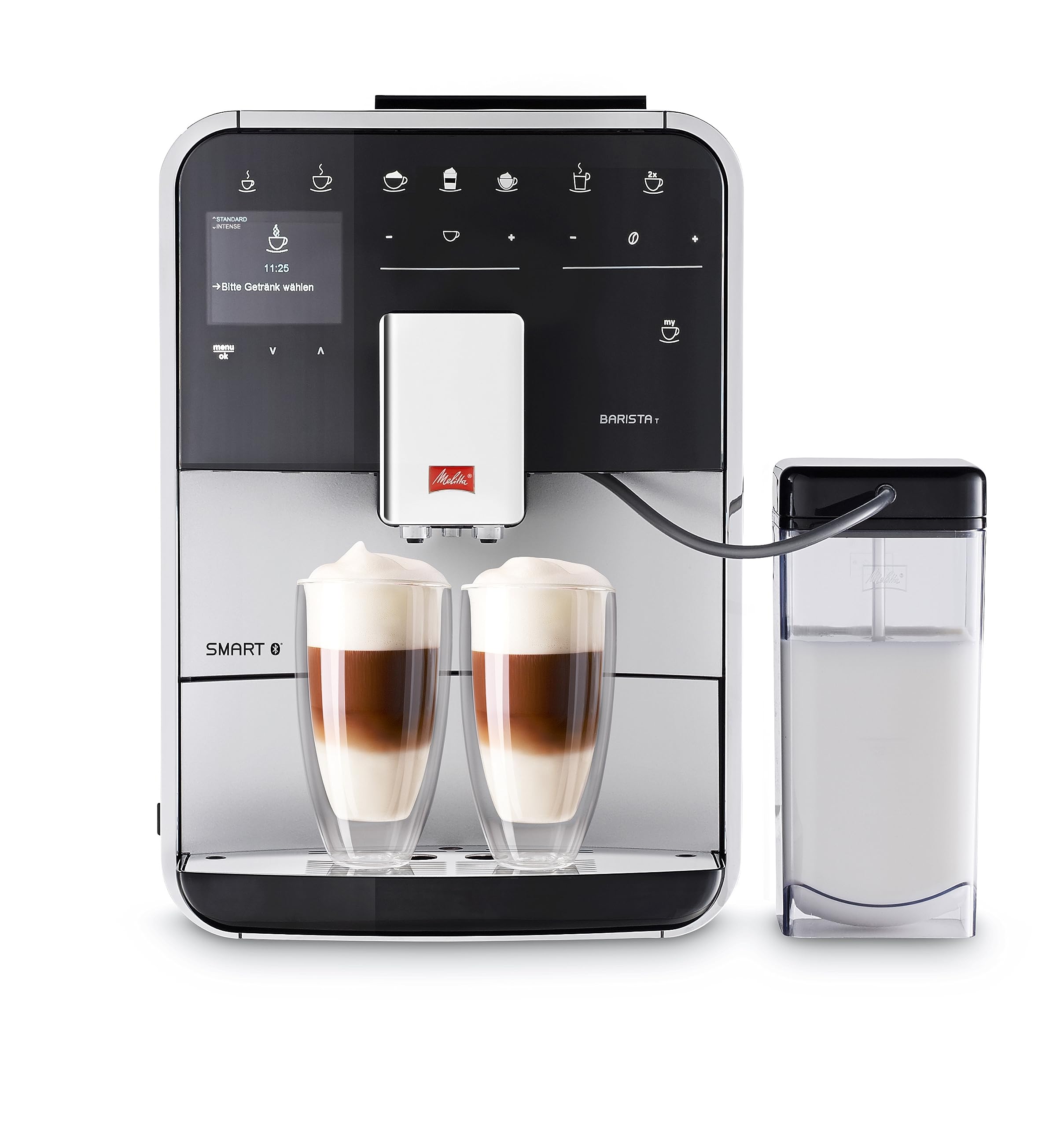 Melitta Integrated Bean to Cup Coffee Machine, Barista T SMART Model F83/0-101, Bluetooth connectivity, Melitta Connect App, Whisper Grinder (Quiet 