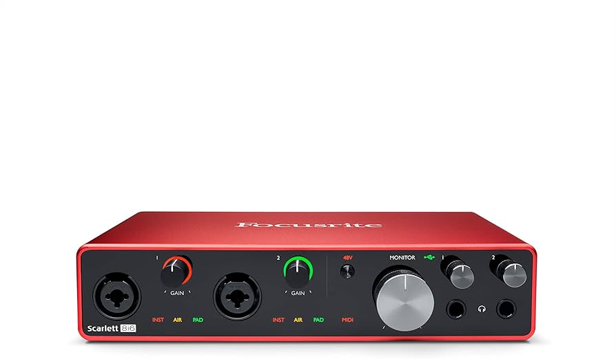 Focusrite Scarlett 8i6 (Gen 3) 8-in/6-out USB Audio Interface