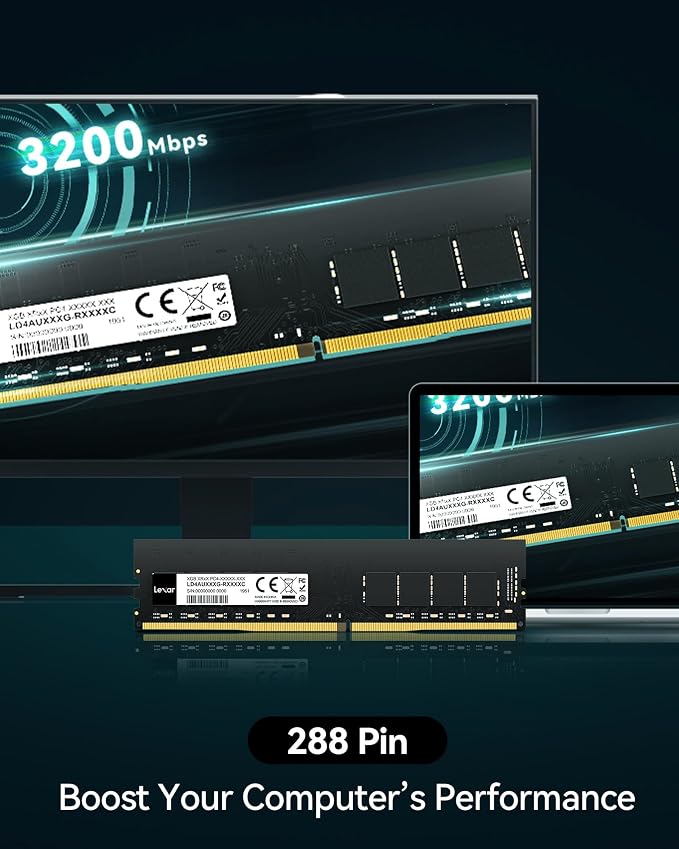 Lexar LD4AU016G-B3200GSST Memory Module 16 GB 1 x 16 GB DDR4 3200 MHz