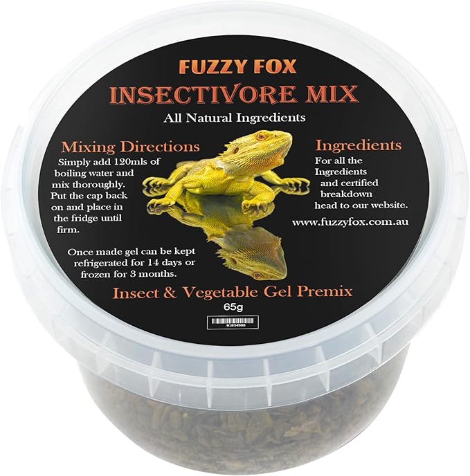 Fuzzy Fox Reptile Insectivore Premix Gel Food 65g
