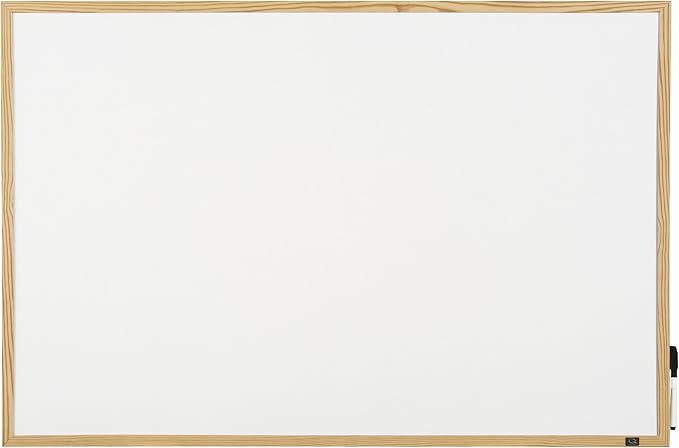 Quartet Pine Frame Melamine Whiteboard - 450mm x 600mm