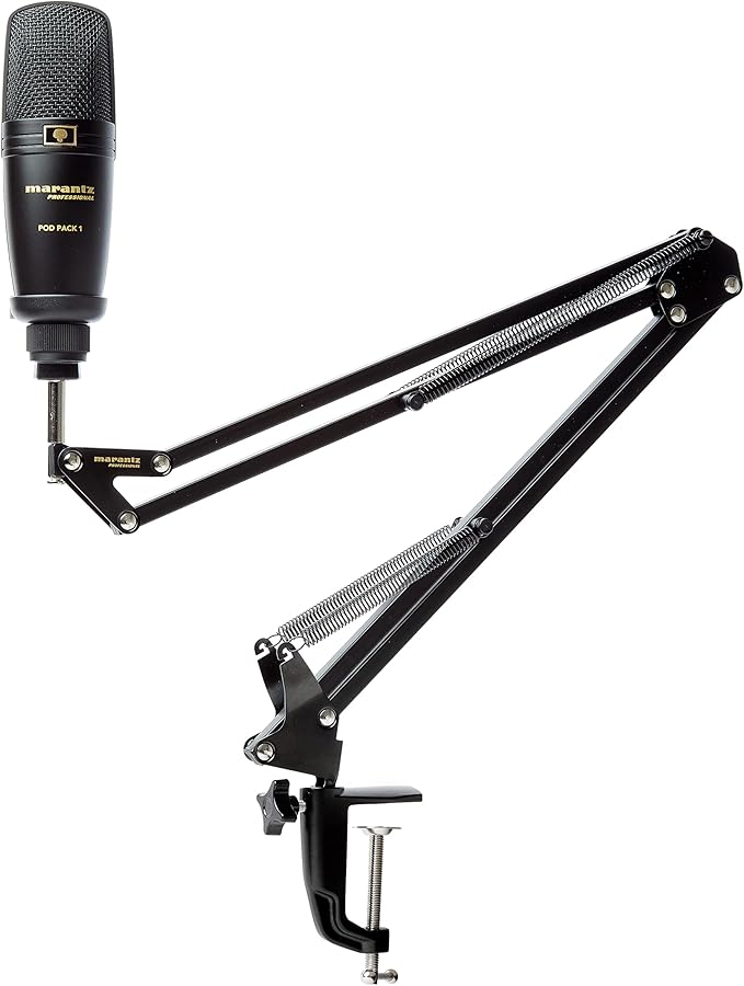Marantz Professional Pod Pack 1 USB Microphone with Broadcast Stand & Cable Kit