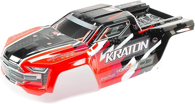 Arrma Kraton 6S BLX Painted Decaled Trimmed Body (Red), AR406156