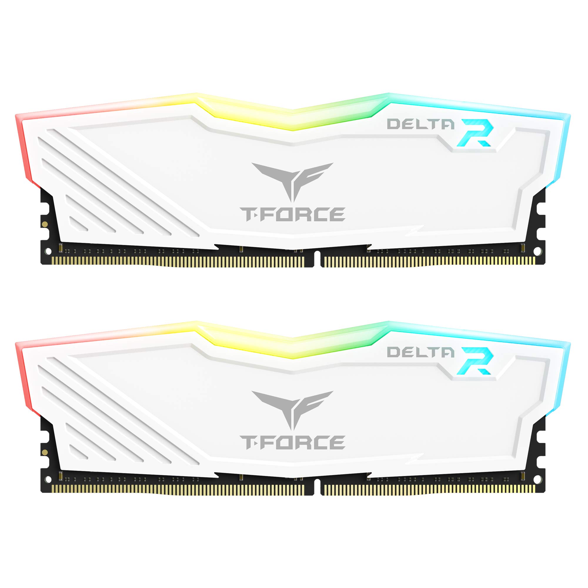 Team T-Force Delta RGB Series 16GB (2x 8GB) DDR4 3600MHz Memory - White TF4D416G3600HC18JDC01