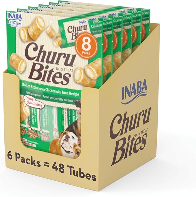 Inaba Dog Treat Churu Bites Wraps Chicken With Tuna