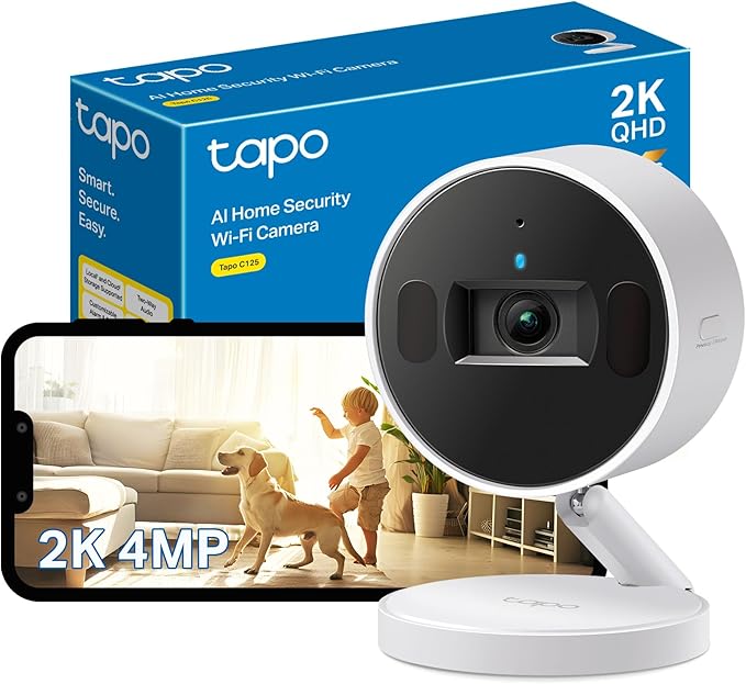 TP-Link Ai Smart Home Security Wi-Fi Camera, Baby Monitor, 2K QHD, 140°, Ai Detection & Notification, Physical Privacy Shutter, 940nm IR Led,