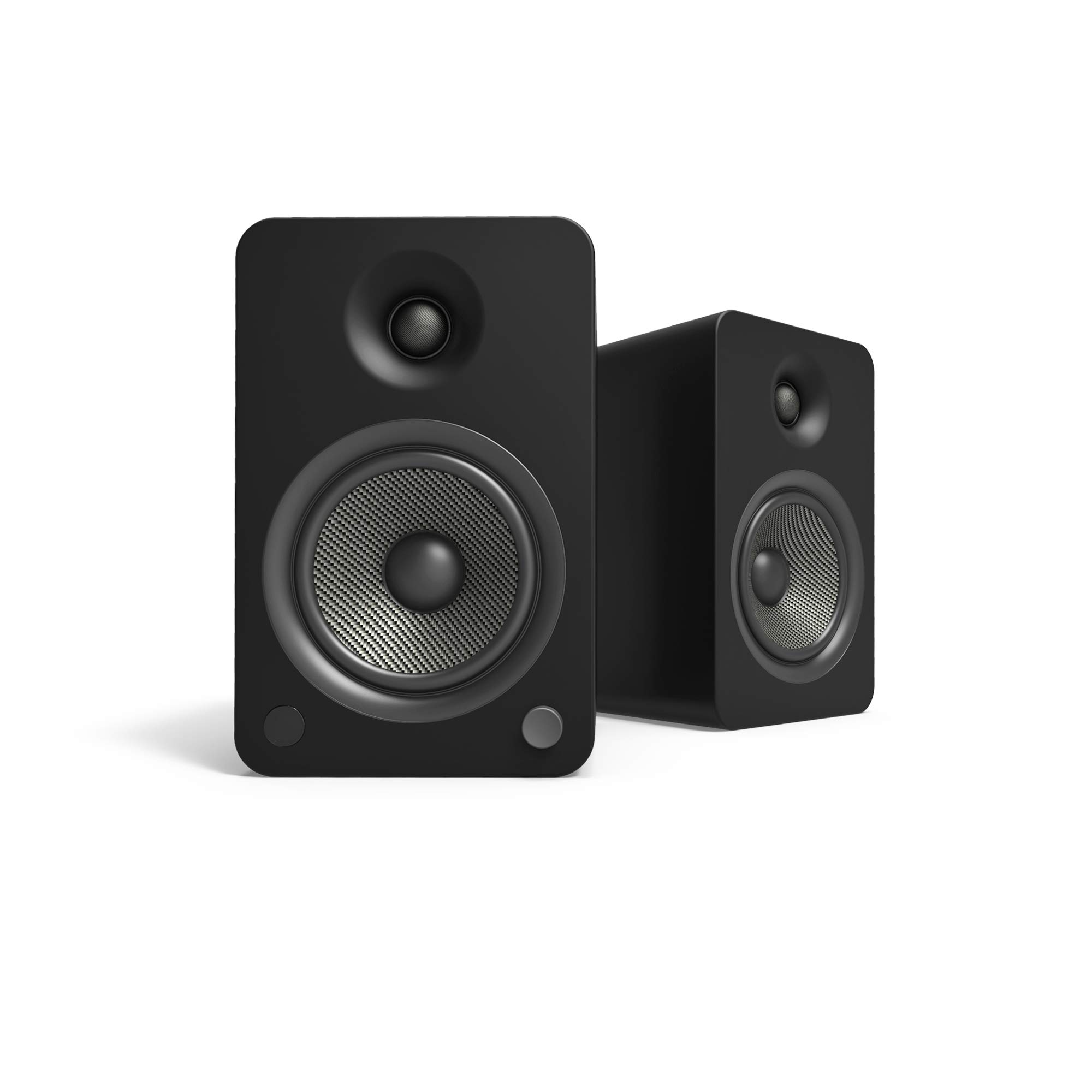 Kanto YU6 200W Powered Bookshelf Speakers With Bluetooth and Phono Preamp - Pair, Matte Black