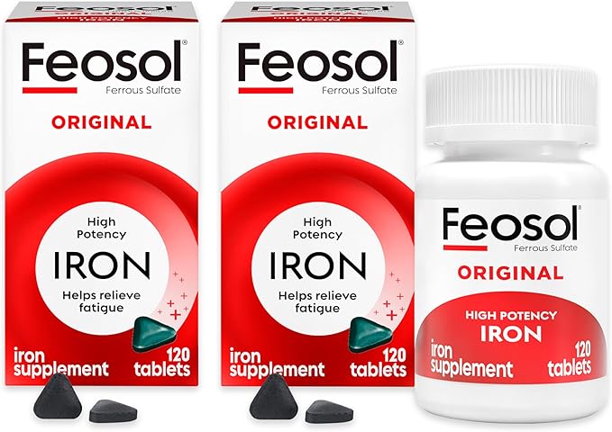 Feosol Original Ferrous Sulfate Iron Tablets, 120 Count