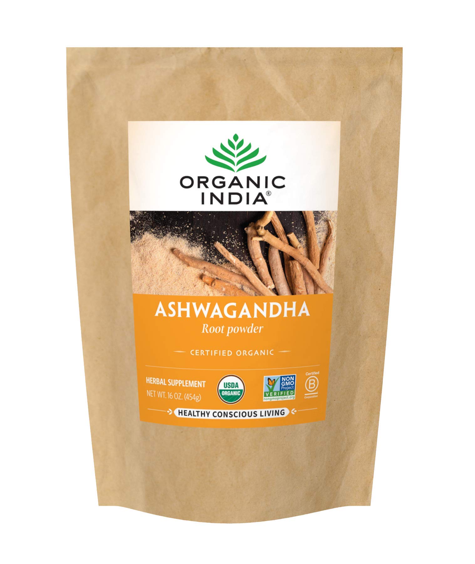 Organic India, Ashwagandha, 90 Vegetarian Caps