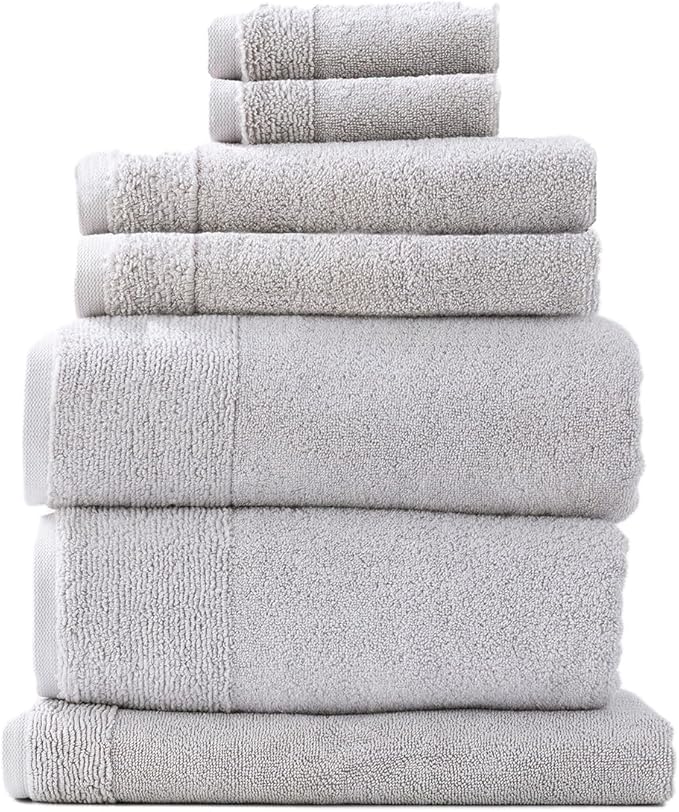 Renee Taylor Aireys 650 GSM Zero Twist 7 Piece Bath Towel Vapour