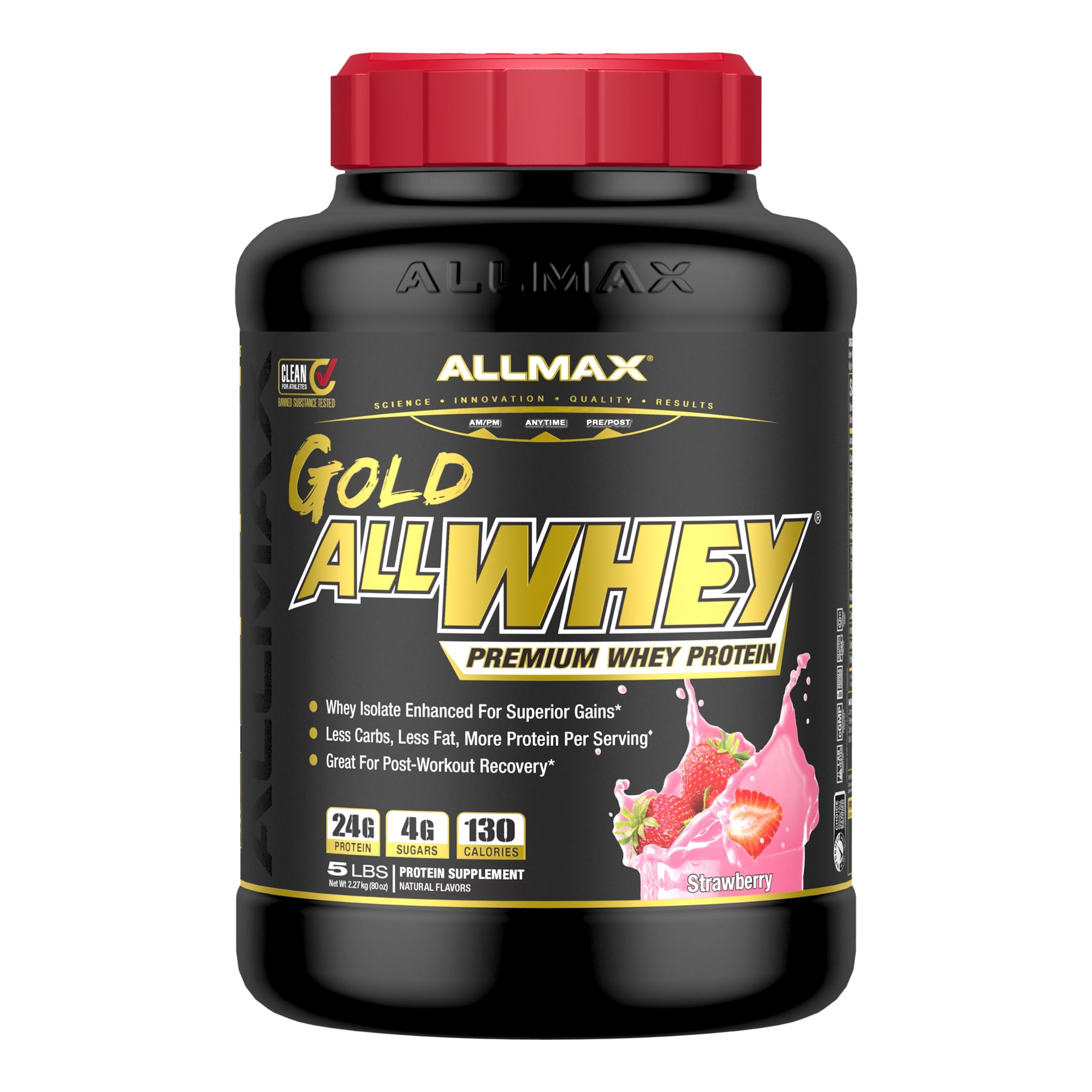 ALLMAX Nutrition Allwhey Gold Whey Protein Strawberry 5 Lbs