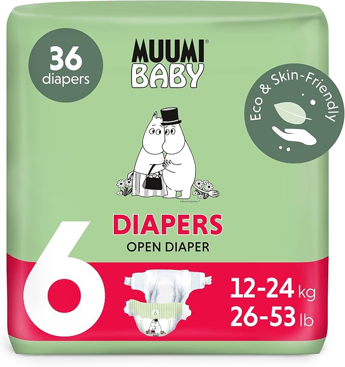 Muumi Nappies Size 6 Junior 12-24kg Pack of 36
