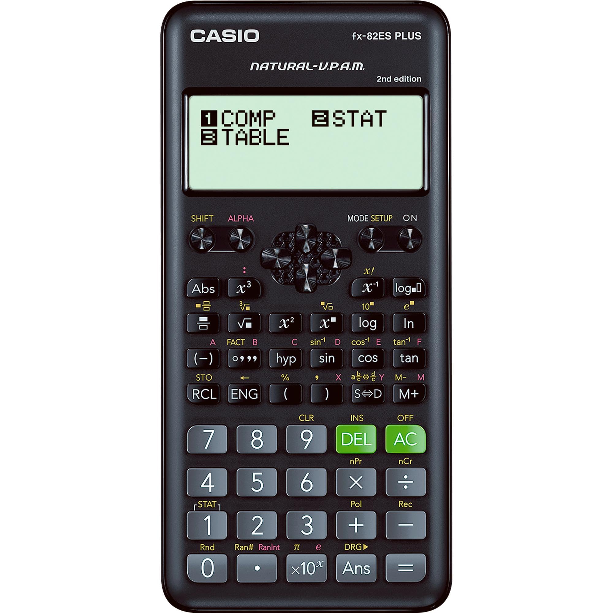 Casio Fx-82es Plus 2nd Edition - Non-Programmable Scientific Calculator, 252 Functions, Black