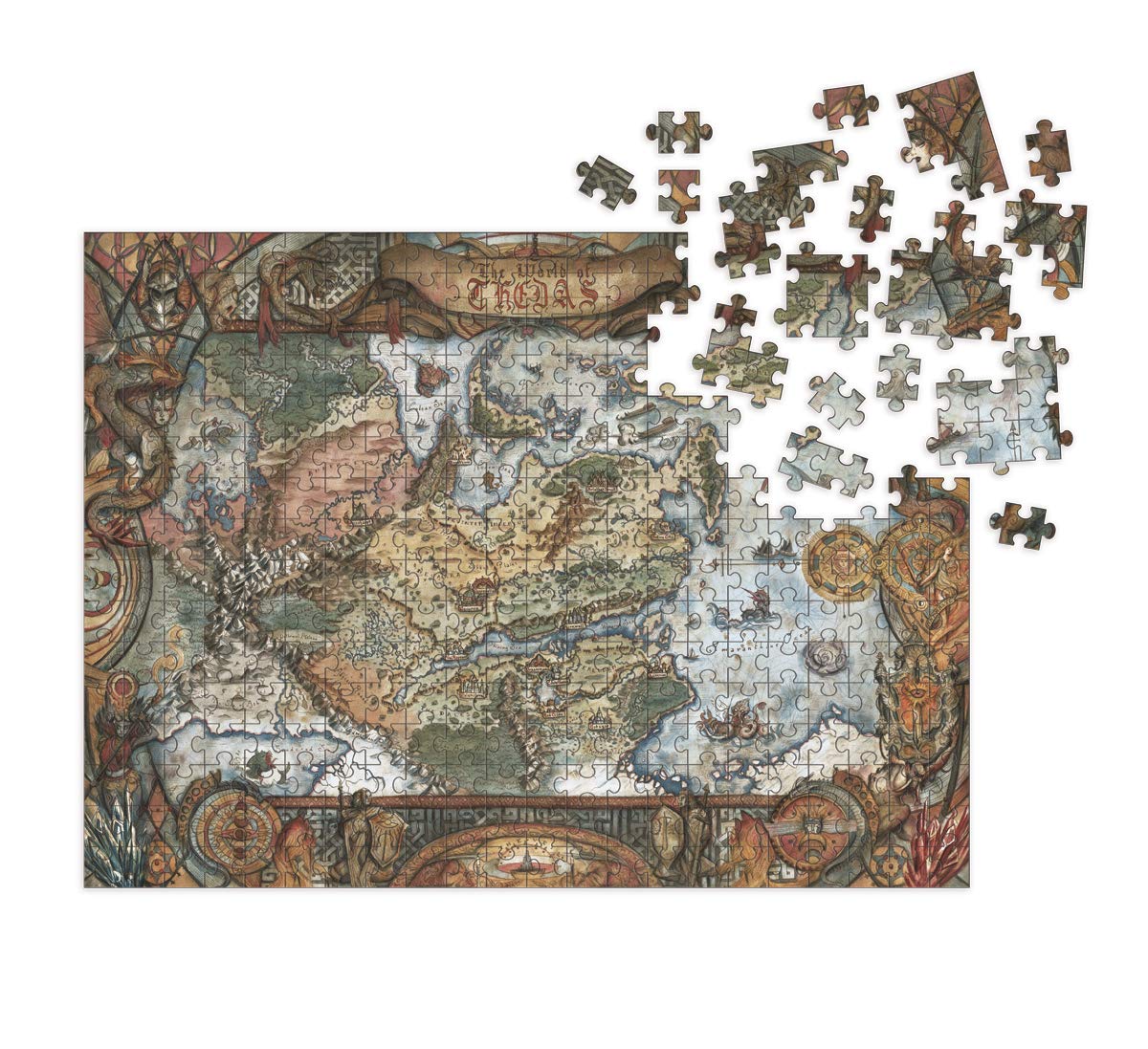 Dragon Age Jigsaw Puzzle - World of Thedas Map (1000 pieces)