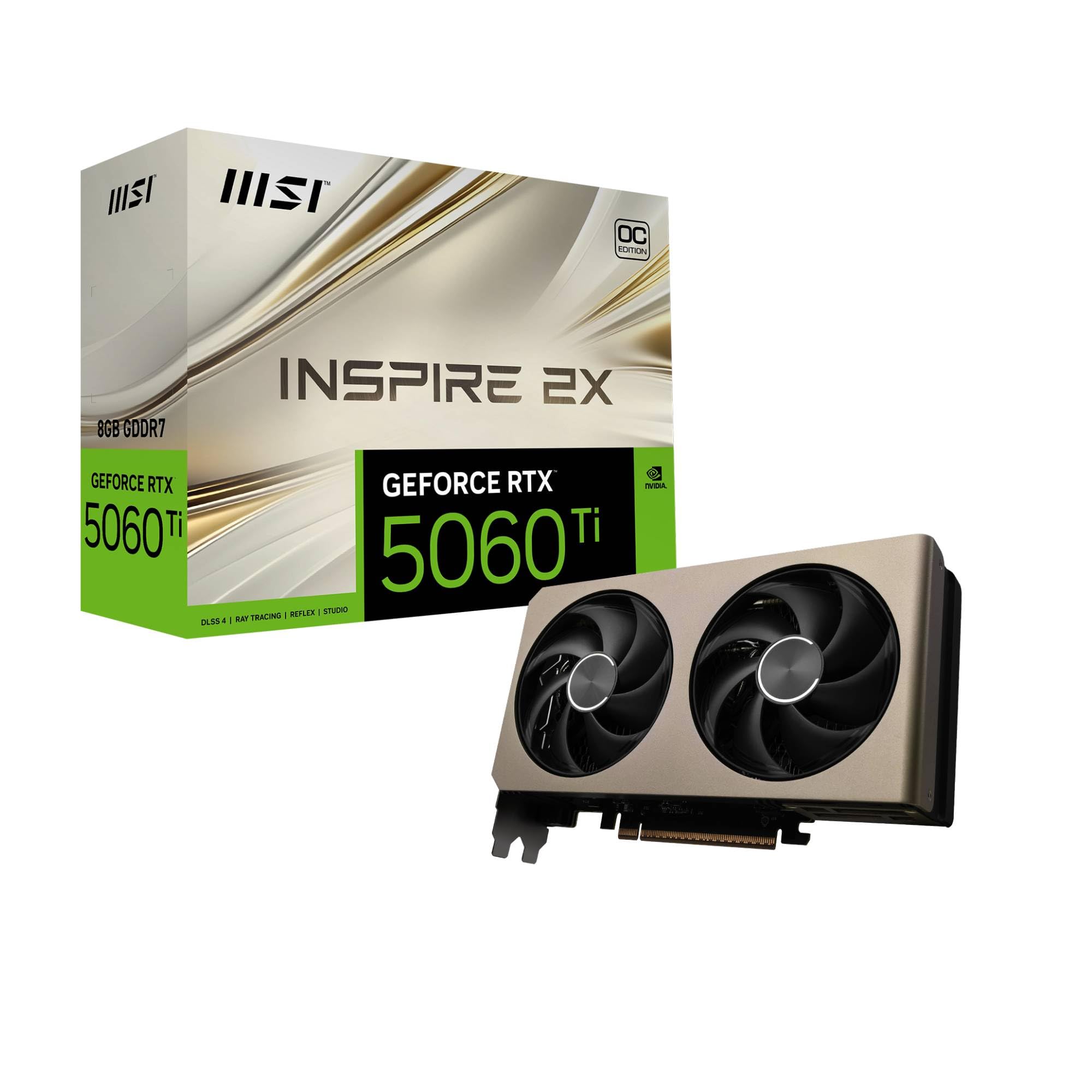 MSI GeForce RTX 5060 Ti 16G Inspire 2x OC Graphics Card