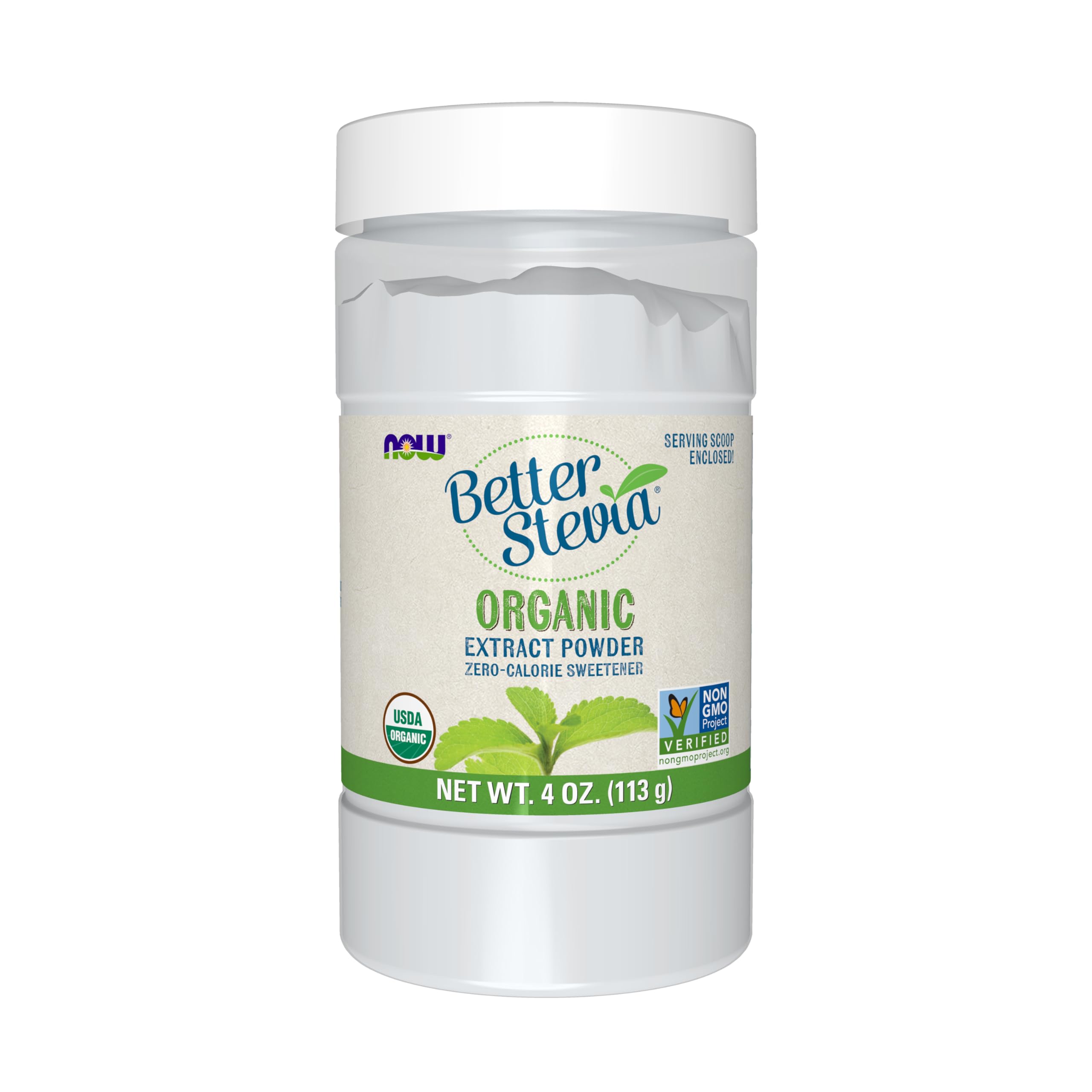 Now Foods Better Stevia Organic Extract Powder 4 oz (113 g)