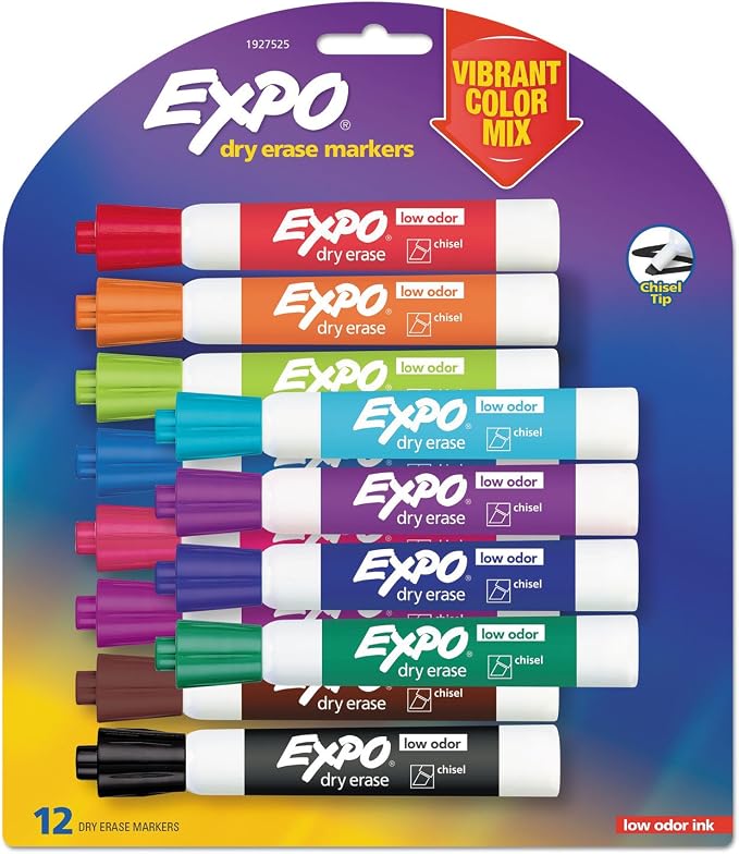 Expo Whiteboard Marker Vibrant Pack of 12
