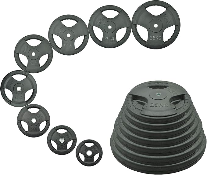 Total 18kg - 36cm Dumbell Bar - 1.25kgx4 + 2.5kgx4 - Rubber Coated Weight Plate