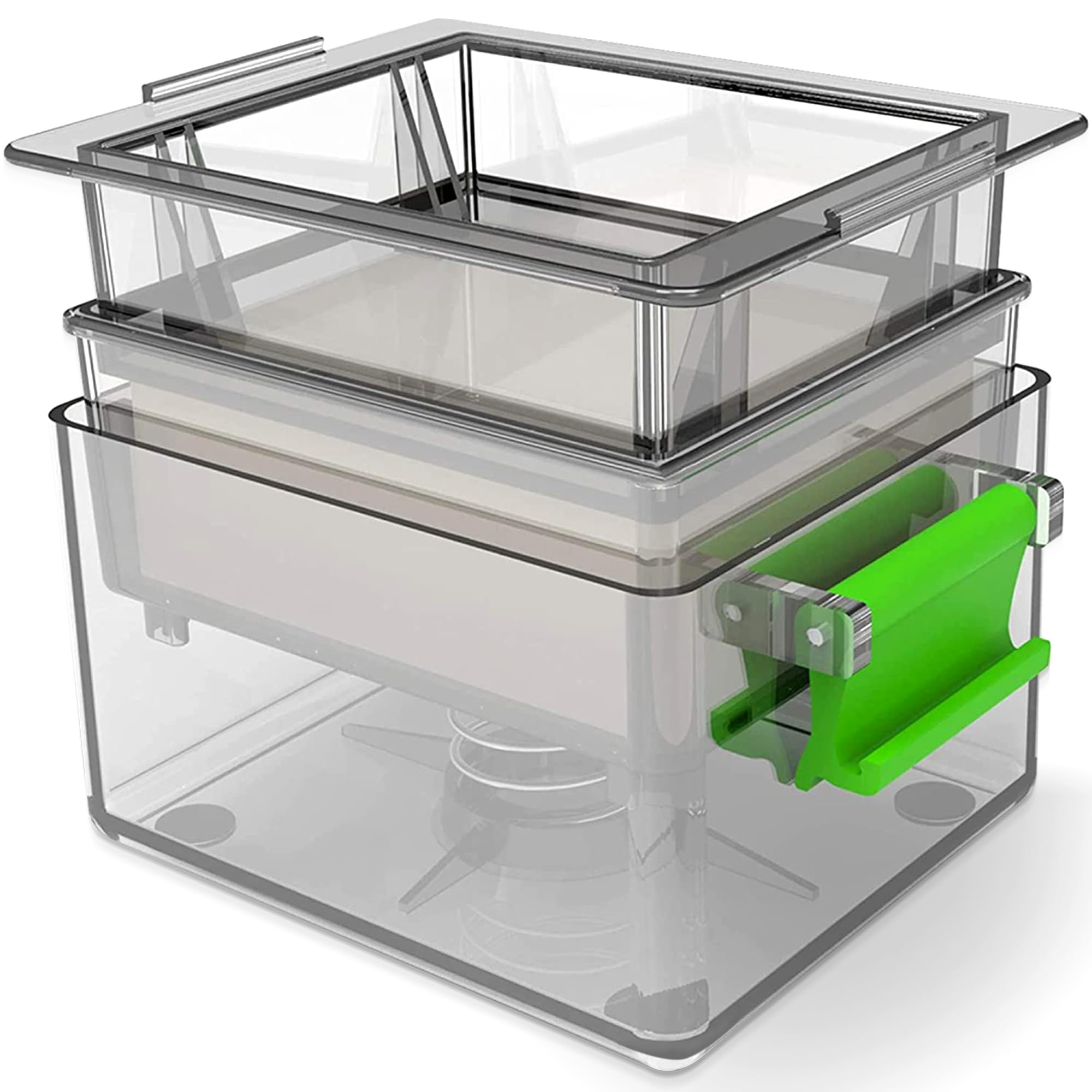 (Gray) - YARKOR Tofu Press, Easily Remove Water from Tofu For More Delicious, Safe For Dishwasher (Grey)