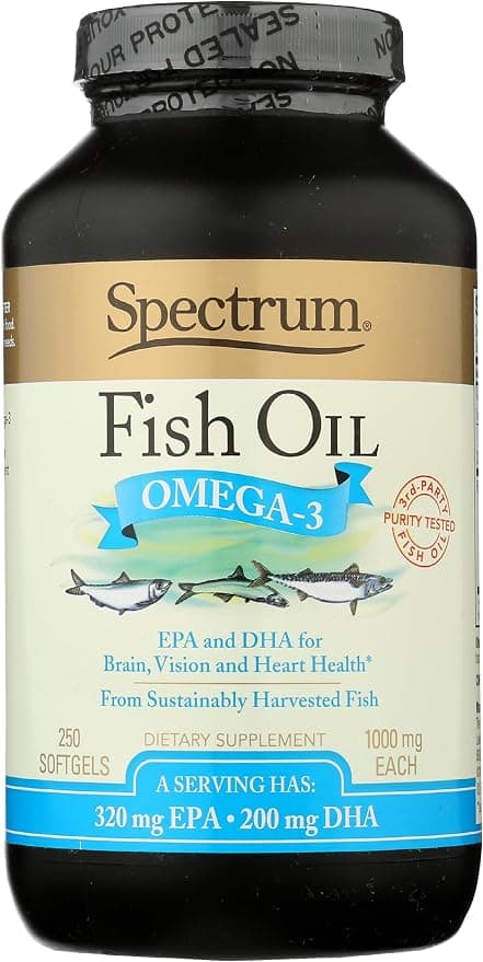 Spectrum Essentials Fish Oil Omega-3 Softgels, 1000 mg - 250 count