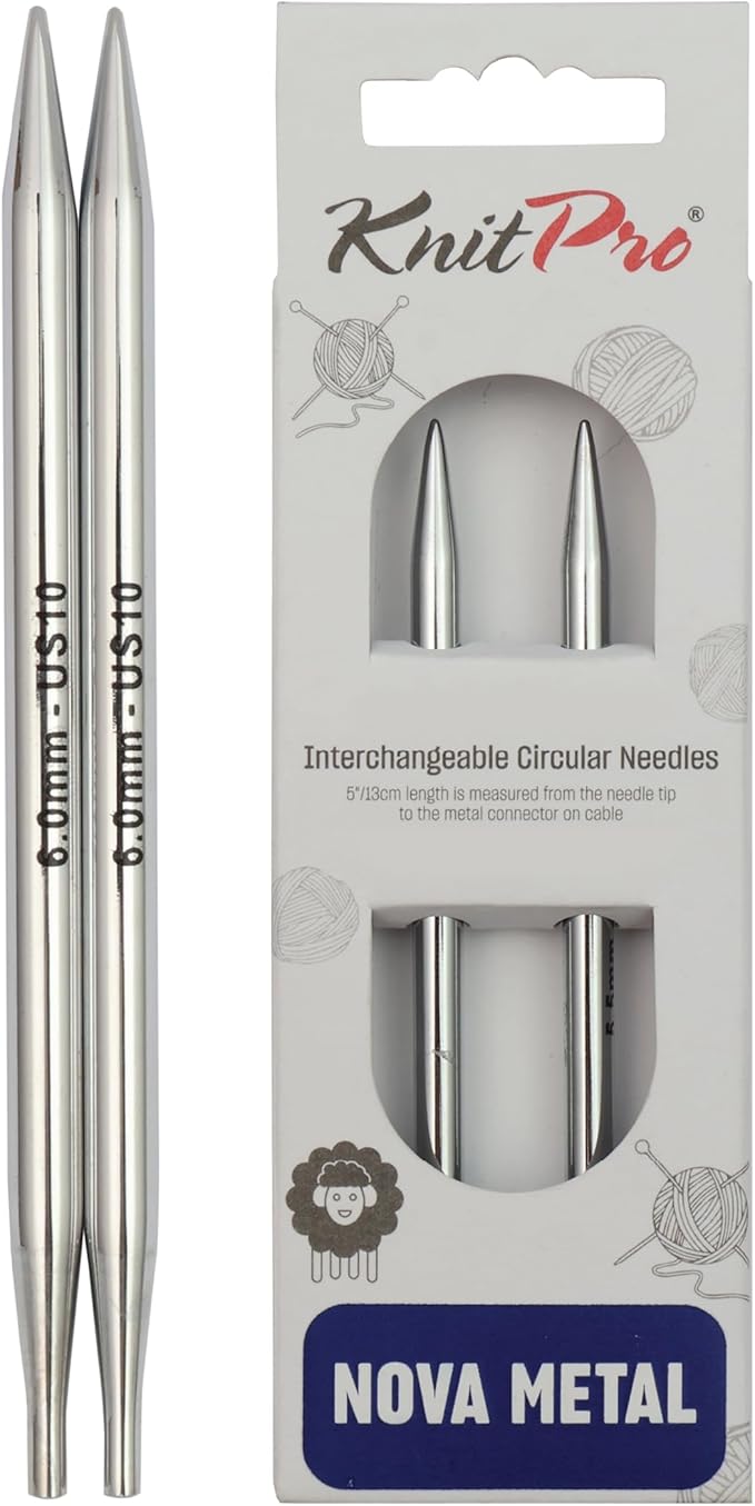 Knit Pro Nova Metal Interchangeable Needle Tips - 6.00mm