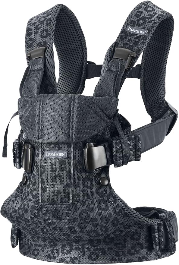 BabyBjörn Baby Carrier One Air, 3D Mesh, Anthracite/Leopard