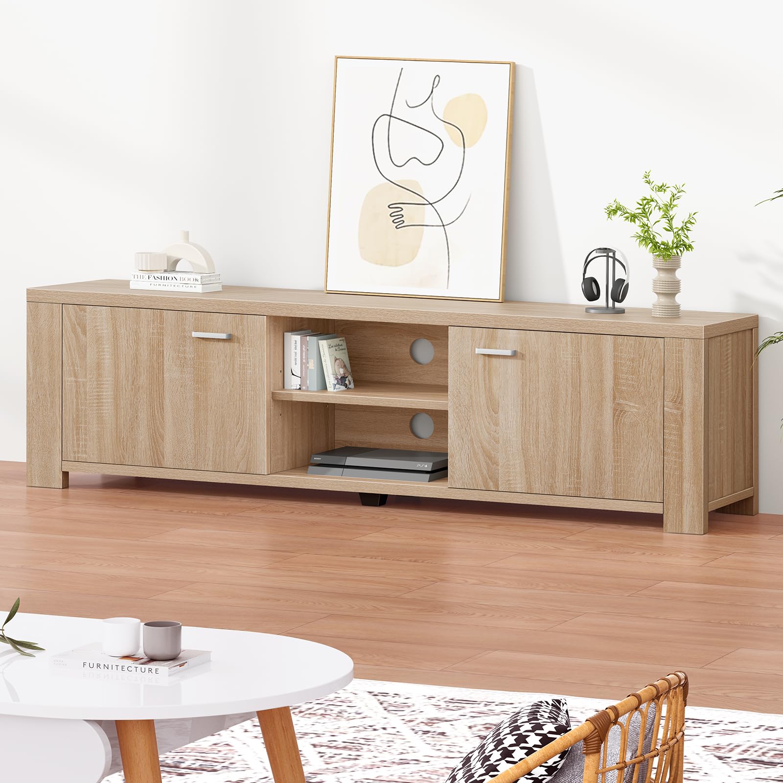 ALFORDSON Entertainment Unit TV Cabinet 160cm White