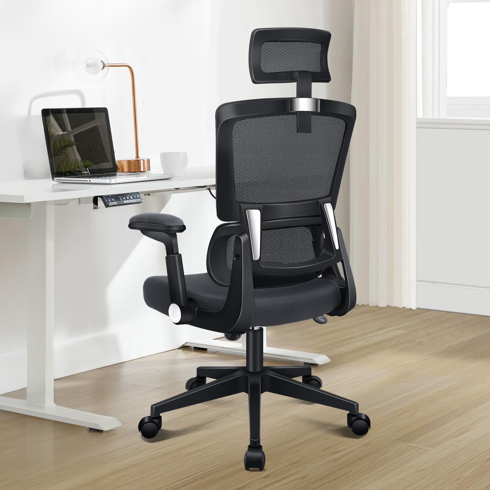 ALFORDSON Mesh Office Chair Ergonomic Computer Seat Black & Dark Grey