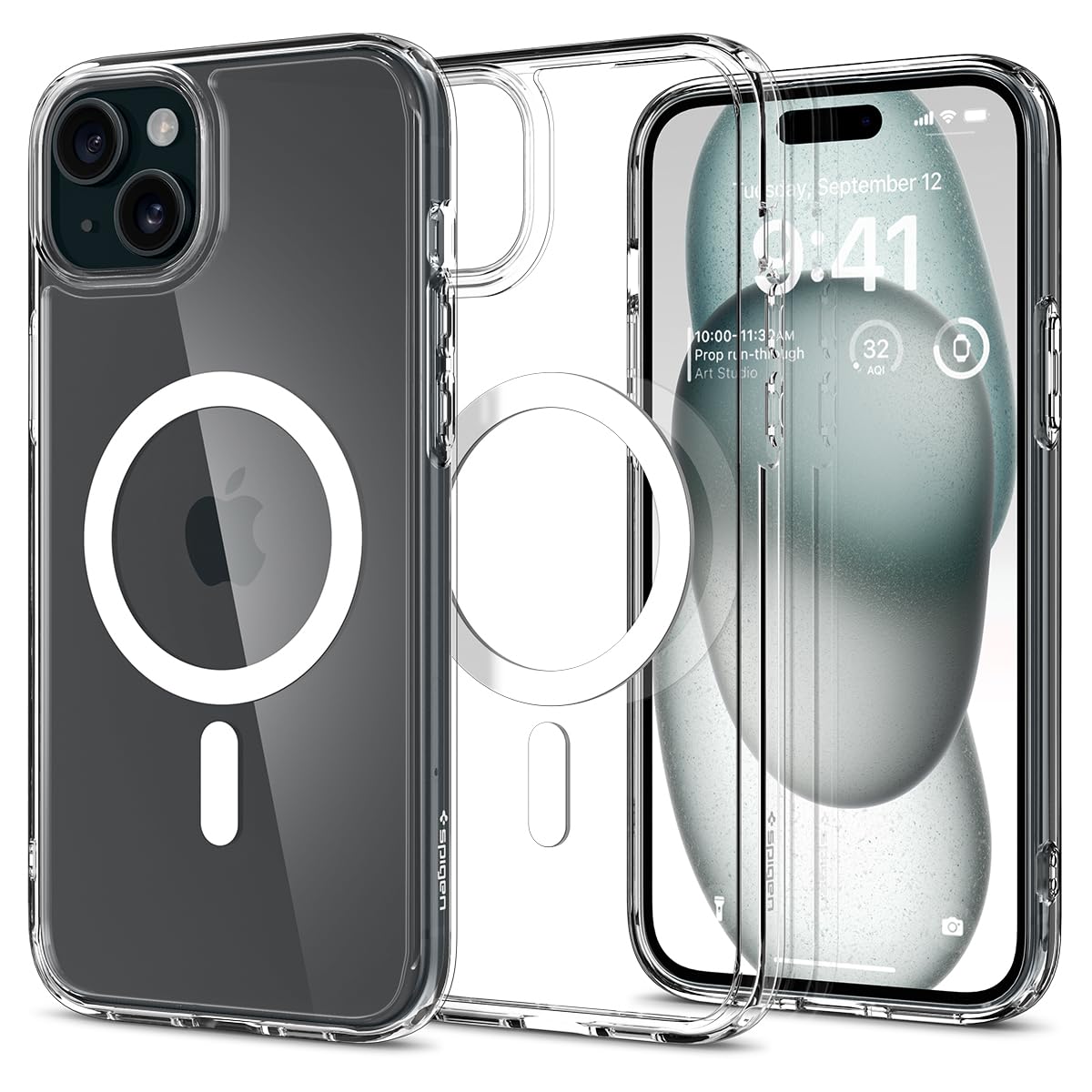 SPIGEN iPhone 15 Pro Max Case, 6.7 2023 Genuine Ultra Hybrid MagFit Magsafe Compatible Magnet Cover For Apple - White