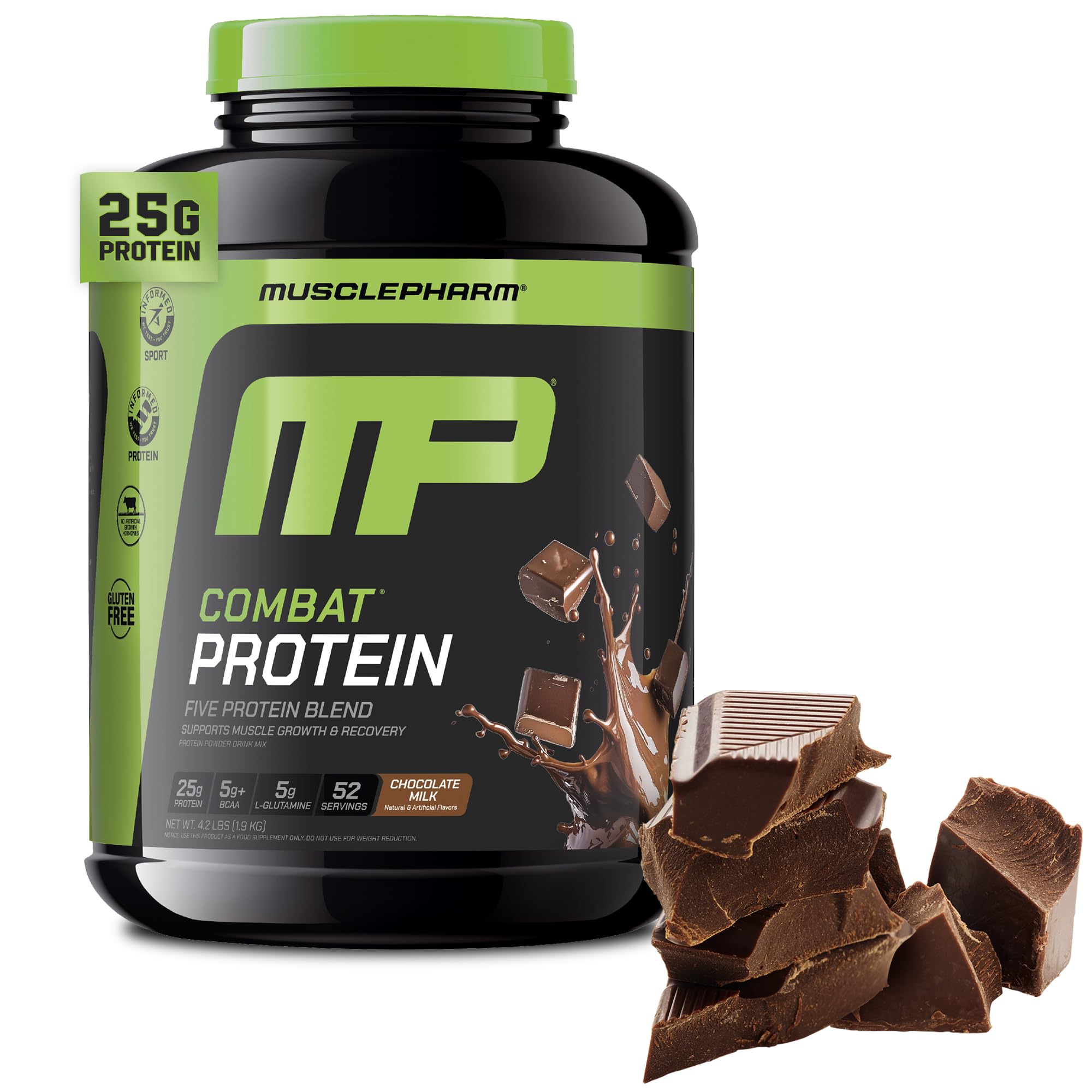 MusclePharm Combat Protein Powder - 2lbs Chocolate Milk