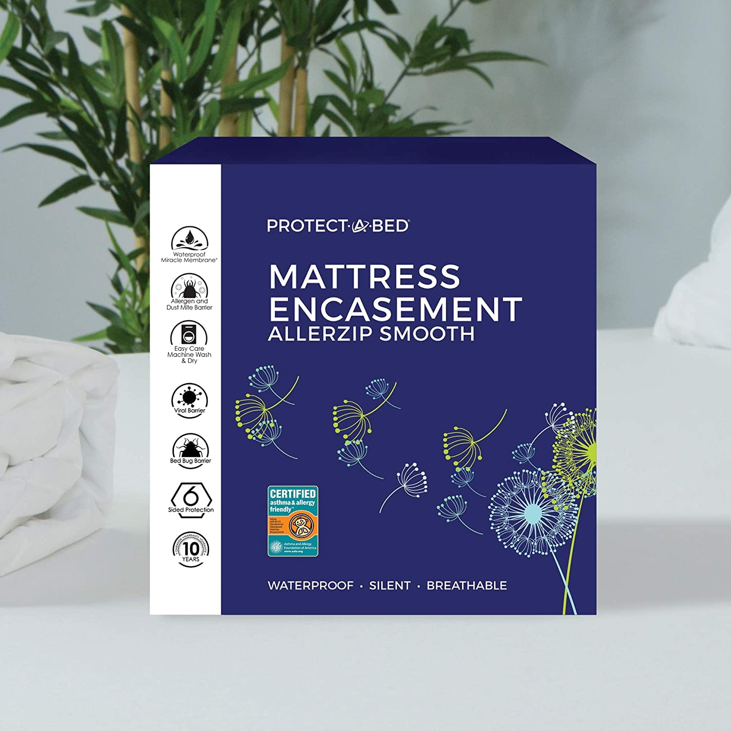 Protect-A-Bed Allerzip Fully Encased Single Mattress Protector