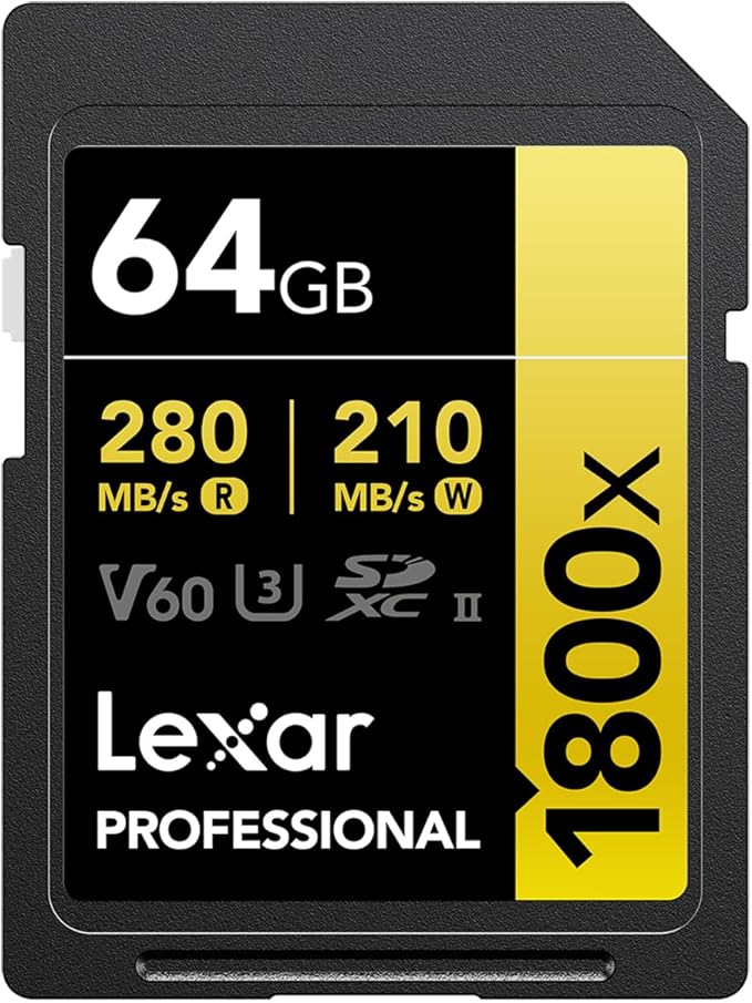 Lexar Professional 1800x SDXC UHS-II SD Card - 64GB