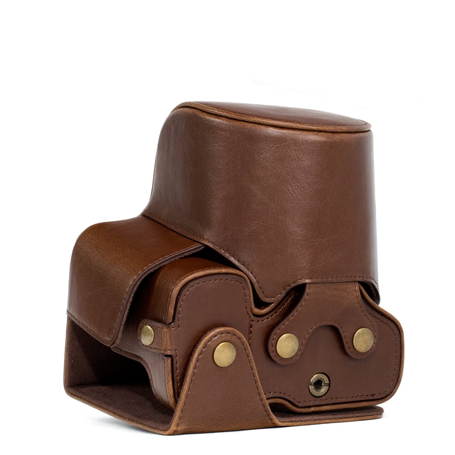 MegaGear Sony Cyber-Shot DSC-RX10 IV, DSC-RX10 III Ever Ready Leather Camera Case and Strap, Dark Brown