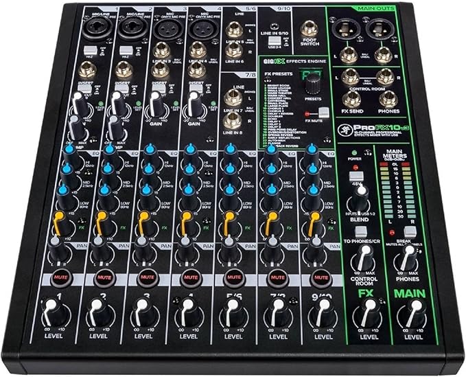 Mackie ProFX10v3 10 Channel Professional Effects Mixer with USB