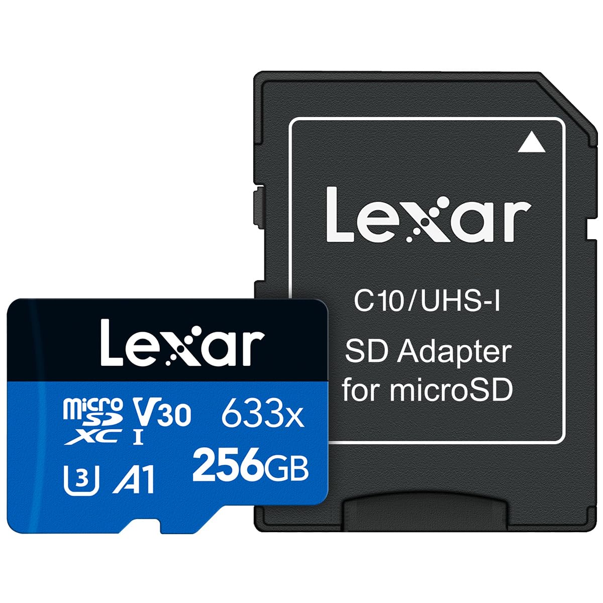 Lexar 256GB High-Performance UHS-I microSDXC Memory Card with SD Adapter