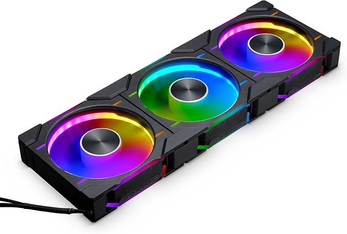 Phanteks D30 120mm PWM Fan Digital RGB Black Reversed 3 Pack