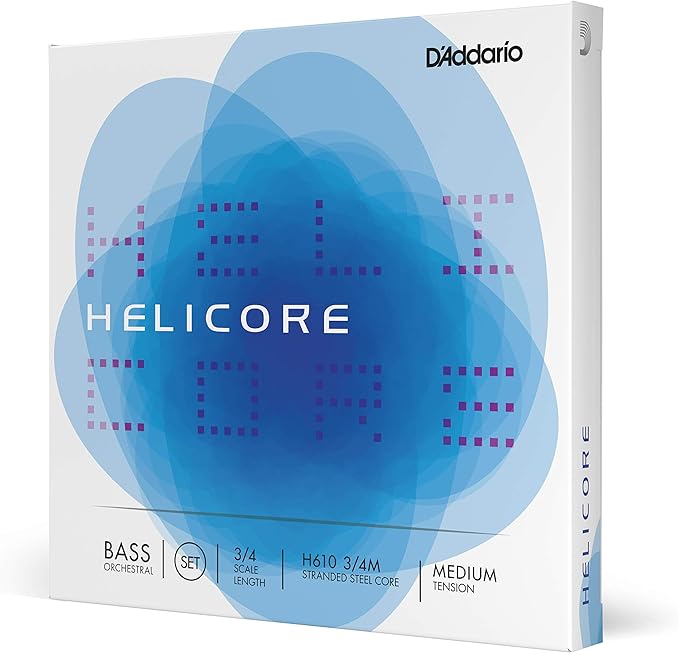 D'Addario Helicore Hybrid Bass String Set, 3/4 Scale, Light Tension