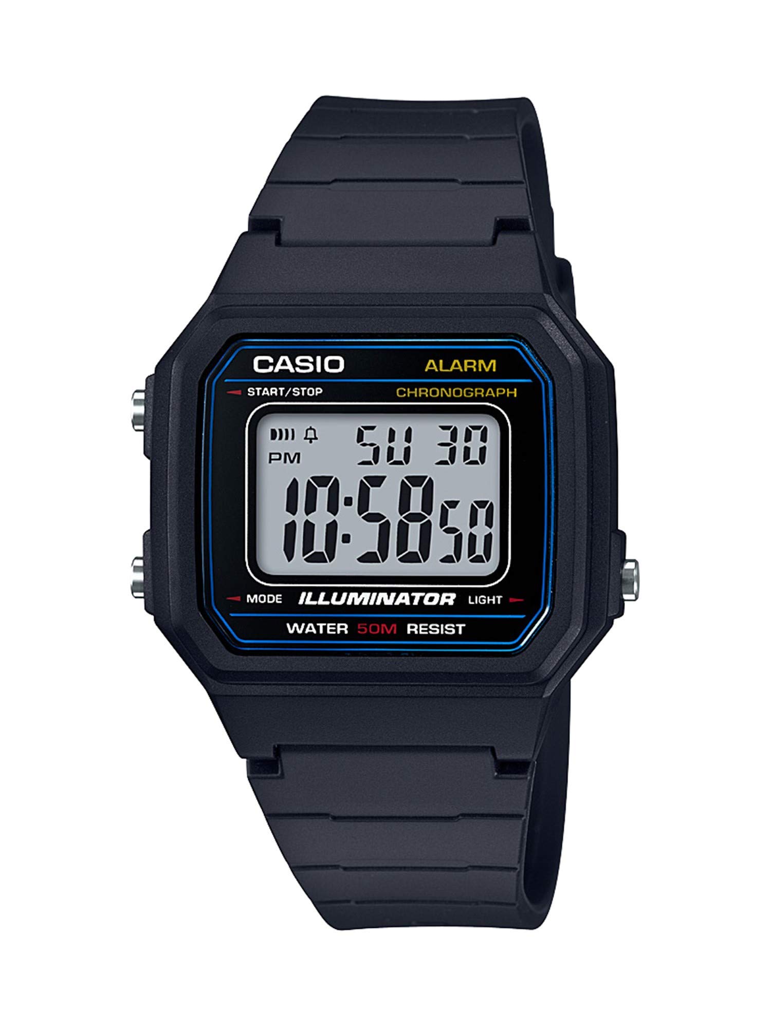 Casio W217HM-9A Digital Gold and Black Watch